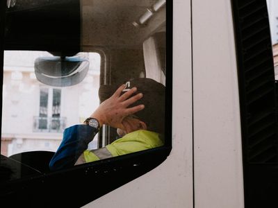 Detailed shot of hands resting during a break